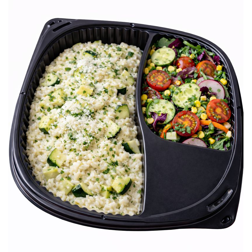 Vegetarijanski meni — rižoto sa tikvicama i parmezanom, sezonska salata